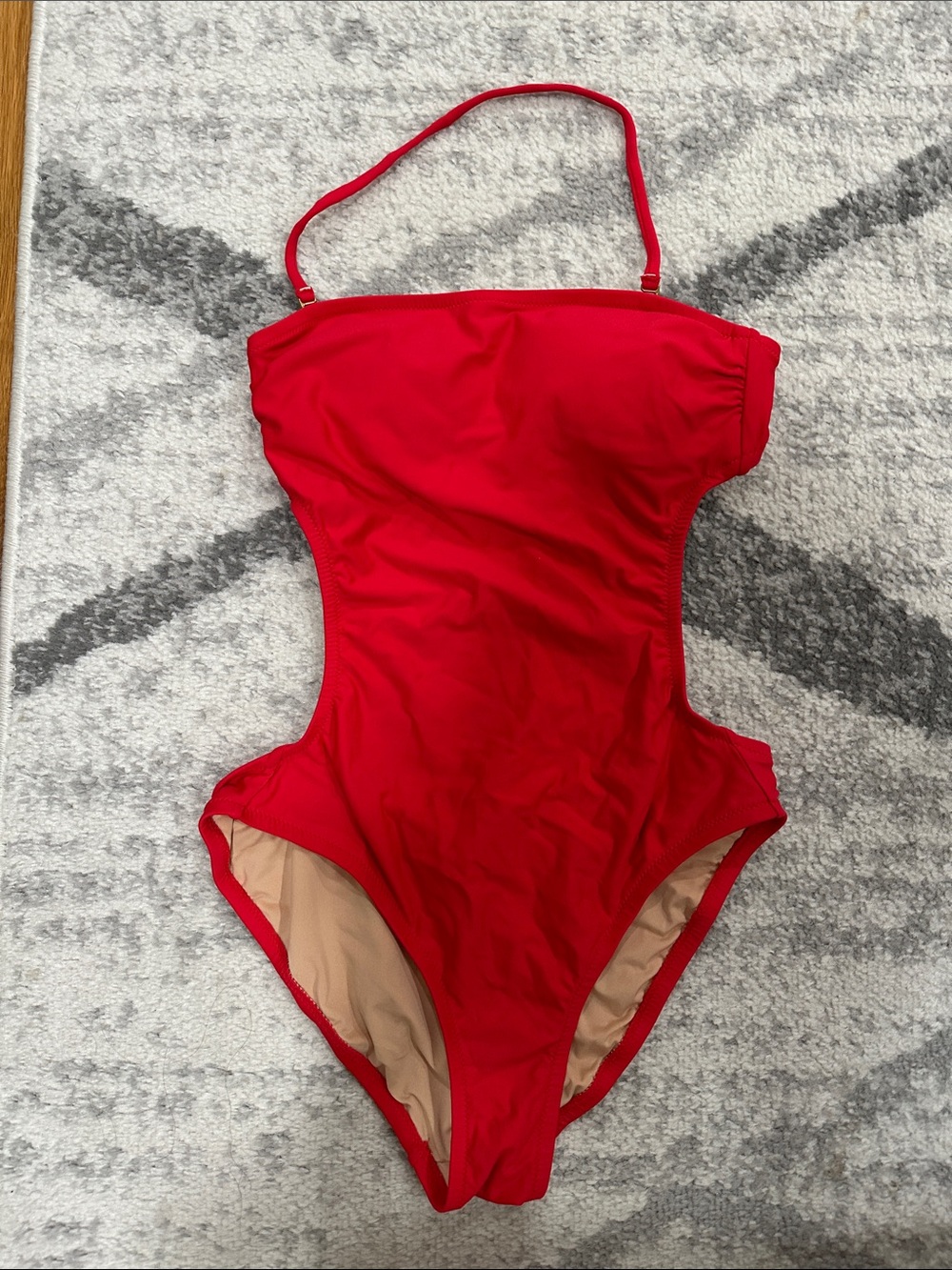 J. Crew Red Cutout One-Piece Swimsuit